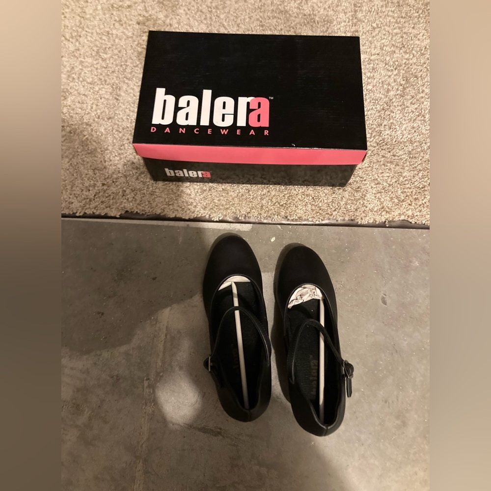 Women Balera dancewear tap shoe B130 black silver 6AM 1.5’ studio dance adult